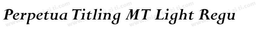 Perpetua Titling MT Light Regular字体转换
